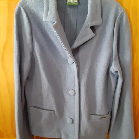 Geiger Collections Austria Loden Blue Jacket size 44 - Picture 1 of 4